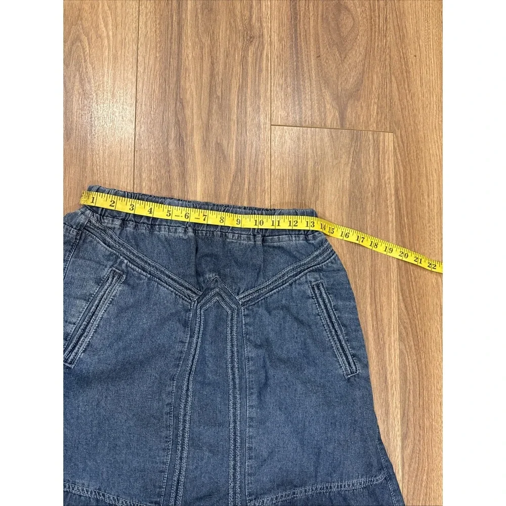 Vintage Y2K ebossy Jeans, maxi denim skirt size small